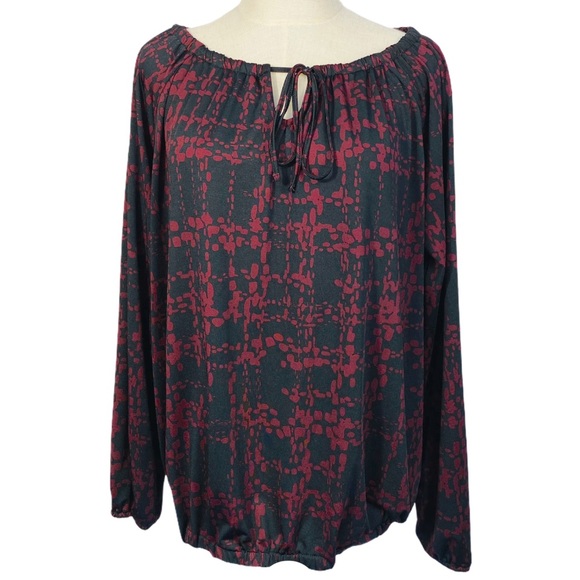 VERVE ami beautiful gathered neckline blouse new large - Picture 2 of 3